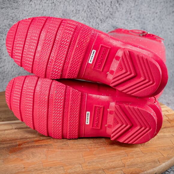 Hunter Original JFT6075RGT Big Kids Thrift Giant Glitter Rain Boots 4B/5G NIB - Picture 5 of 6